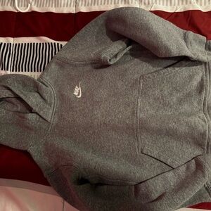 Nike Boys Heather Gray Pullover Hoodie